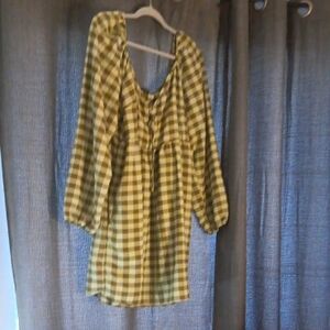 Plaid Gingham 🍏 Women's Dress Or Top